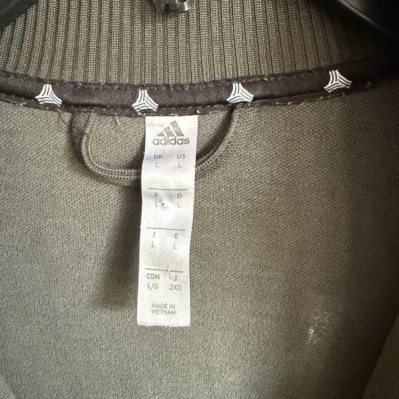 Men’s L Green Adidas Long Sleeve Full Zip Athletic Jacket - Picture 5 of 7